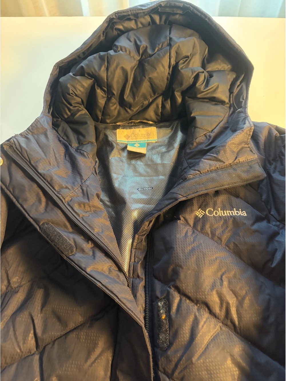 Columbia Navy Blue Puffer Jacket with Hood